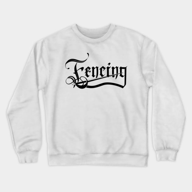 fencing Crewneck Sweatshirt by oleo_graphy